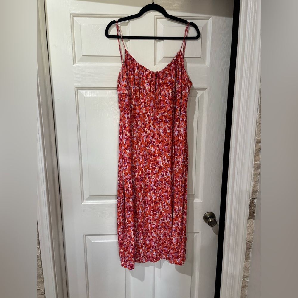 H&M Red Flower Print Dress